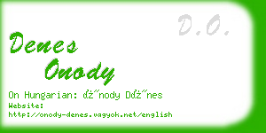 denes onody business card